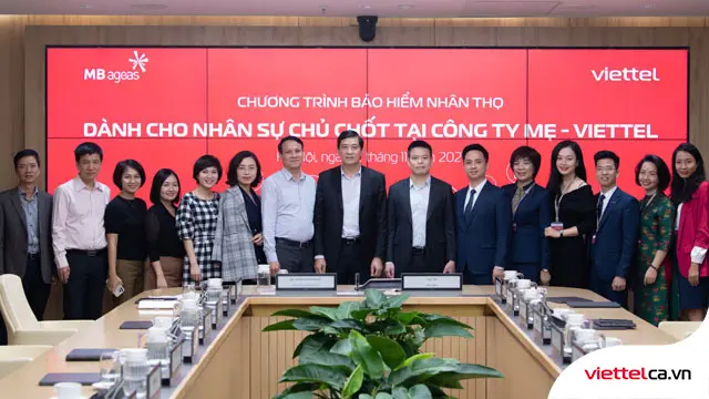 Lễ ký kết hợp tác giữa Viettel và Bảo hiểm MB