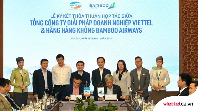 Ký kết hợp tác giữa Viettel và Bamboo Airways
