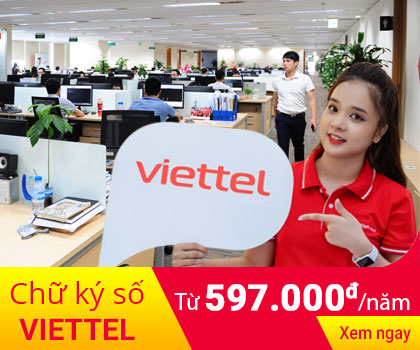 Chữ ký số Viettel CA khuyến mãi tặng Hóa đơn điện tử