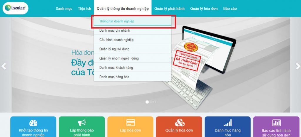 Hướng dẫn cập nhật thông tin doanh nghiệp trên hóa đơn điện tử S-Invoice