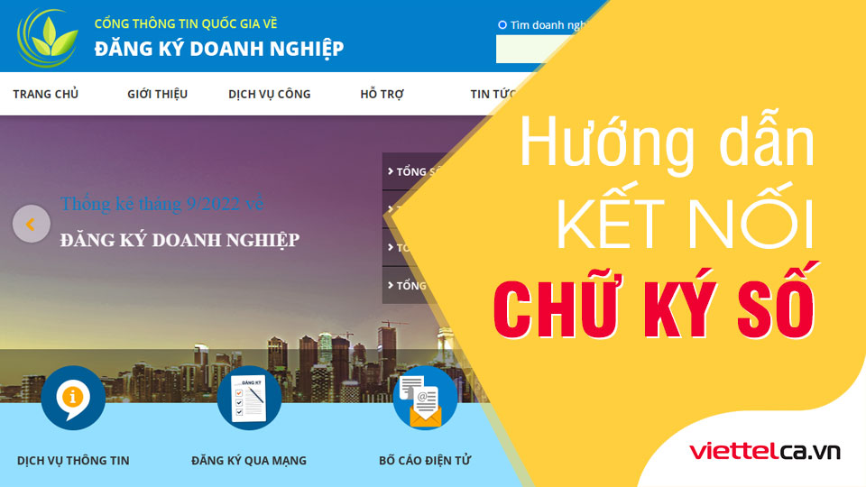 Hướng dẫn kết nối CKS Viettel trên hệ thống đăng ký kinh doanh