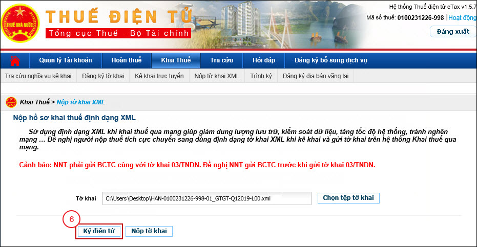 Hướng dẫn nộp thuế điện tử